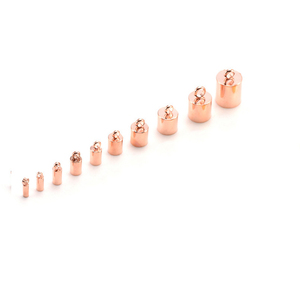 50 шт. позолоченные застежки из нержавеющей стали для браслета, металлические застежки для шнура, застежка для кожаного шнура, застежка для круглого кожаного конца - Product Image 6