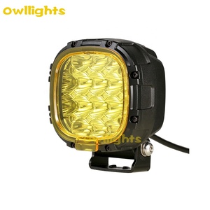 Lámpara de Trabajo LED de 80W 12V, 4 Pulgadas, Haz de Luz Amarillo, IP68 Impermeable, Aleación de Aluminio, para Camioneta Todoterreno <span class=keywords><strong>4x4</strong></span>, Parachoques, Nueva, 6000K - Product Image 1
