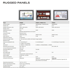 Panneaux tactiles HMI A-B-B System 800 PP886M/3BSE092984R1 PP886R/3BSE092985R1, PC industriels, résolution 1920x1080, Ethernet PP8 - Product Image 6