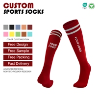 Chaussettes de football personnalisées avec logo, chaussettes de compression sportives au-dessus du genou pour hommes, femmes et jeunes, pour l'entraînement et les matchs