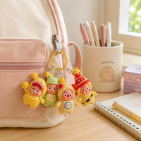 Porte-clés en peluche mignon de dessin animé, pendentif pour sac, breloque pour sac à dos, accessoire suspendu, cadeau pour couple ou ami