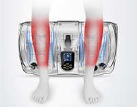 Masseur de pieds chauffant et vibrant avec contrôle de la minuterie, alimentation secteur, technologie d'acupression, compression d'air, massage des tissus profonds amélioré