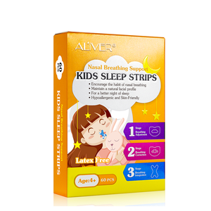 ALIVER Private Label 60 Pcs/boîte 3 en 1 Bande Dessinée Mignonne Sleeping Trips Correction de la Respiration Nasale Ruban Buccal pour Enfants - Product Image 1