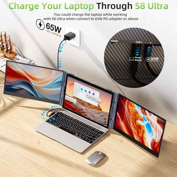 Factory 14 Inch S8 Ultra USB Portable Dual Screen Laptop Extension ...