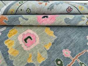 Alfombra de lana anudada Oushak contemporánea hecha a mano patrón abstracto turco moderno tamaño personalizado para sala de estar - Product Image 4