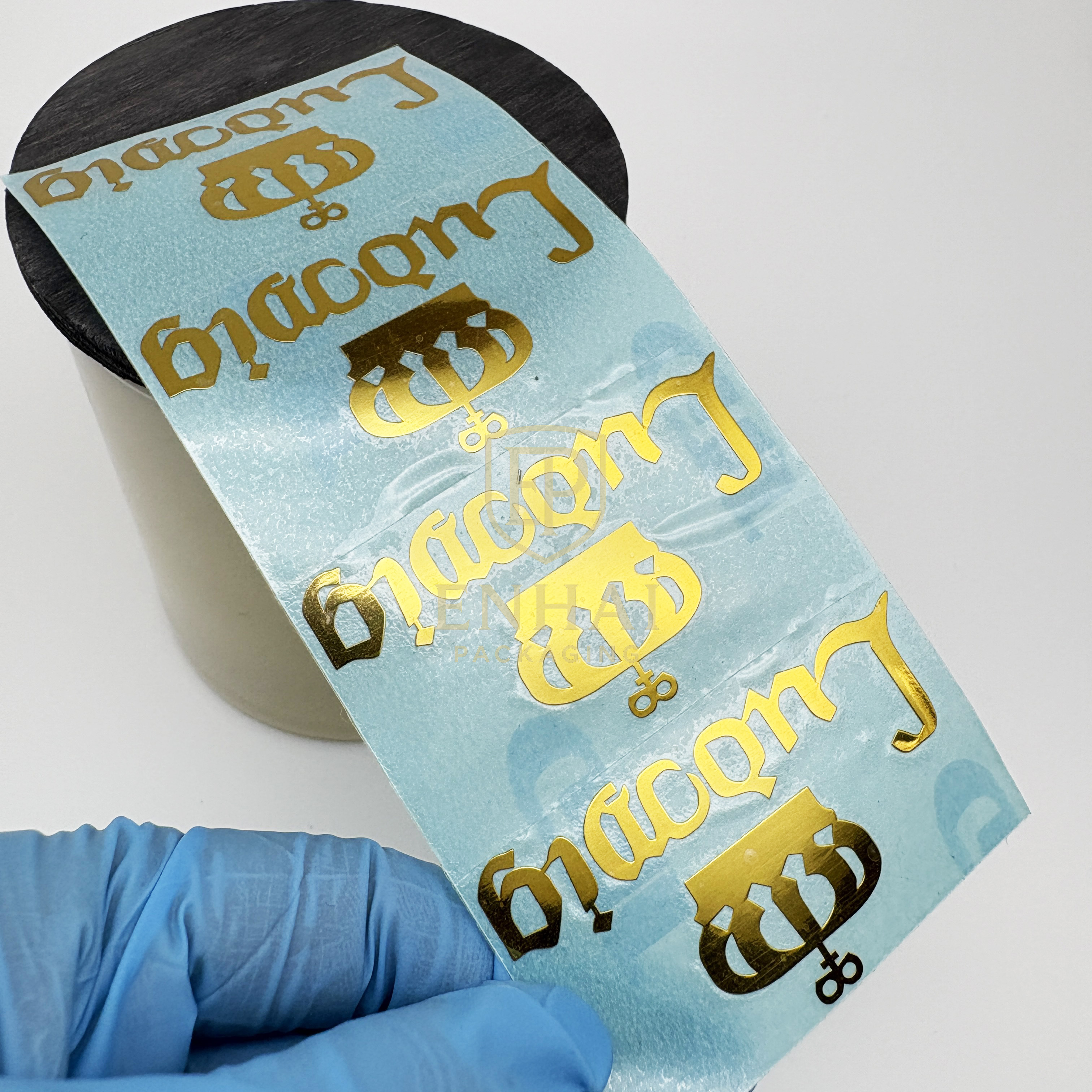 All-Weather Metal Transfer Labels-Waterproof Oil-Proof UV & Heat Resistant Strong Stickiness for Cosmetic Box Use