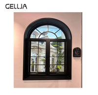 Fenêtre de porte française de style européen moderne Fenêtre fixe en alliage d'aluminium Balançoire élégante double fenêtre Design pour église Tourner le verre