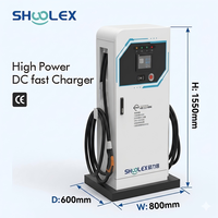 Nuevo Cargador de Vehículos Eléctricos SHUOLEX de 400kW CC, Pantalla Táctil de 7 Pulgadas, OCPP 1.6J, Aplicación, Pago RFID, IP54, Uso en Exteriores