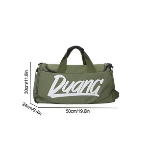 Bolsa de viaje personalizada para exteriores, bolsa de lona con compartimento para zapatos, bolsas de gimnasio deportivas para Weekender cruzadas