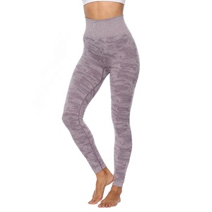 Leggings d'entraînement sans couture ensemble vêtements de sport de yoga taille haute pour femmes Leggings croisés à la taille - Product Image 2