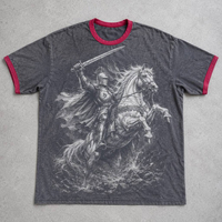 Camisetas Casuales Extra Grandes de Algodón Personalizadas para Hombre, Camisetas con Estampado Gráfico DTG Lavadas al Ácido para Hombre, Camisetas de Algodón de Alta Calidad para Hombre