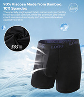 Boxer long pour homme personnalisé en usine, avec ouverture frontale, pochette ergonomique, anti-frottement des cuisses