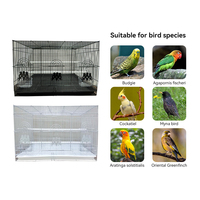 Fournitures pour animaux de compagnie, cage à oiseaux en fil d'acier de grande taille, pliable, pour l'élevage des perruches, cage à oiseaux en fil de fer de grande taille pour oiseaux