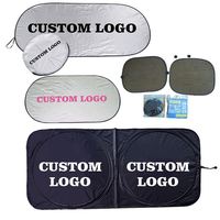 Pare-soleil de voiture personnalisé avec logo, nouveau design, promotionnel, avec pochette, pare-soleil pliable pour voitures