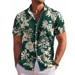 Camisa <span class=keywords><strong>Hawaiana</strong></span> Casual de Verano para Hombre, Manga Corta, Poliéster, Estampado Digital 3D Floral, Lavable a Máquina - Product Image 4