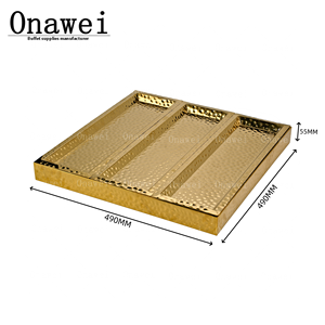 Onawei attrezzature commerciali da <span class=keywords><strong>cucina</strong></span> <span class=keywords><strong>in</strong></span> <span class=keywords><strong>acciaio</strong></span> inox Catering Buffet Riser <span class=keywords><strong>per</strong></span> Dessert Display oro piatto da portata vassoio <span class=keywords><strong>per</strong></span> Sushi - Product Image 2