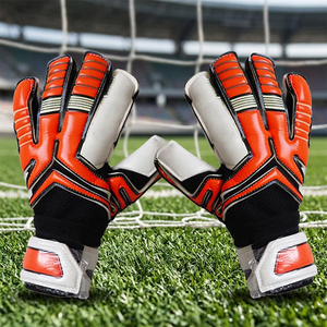 Professional Customized Design Back Hnad Mesh <b>Latex</b> And Silicon Inject Football Goalie <b>Gloves</b> Negative Cut Fingersave - Product Image 2