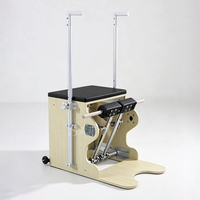 Chaise de Pilates professionnelle haut de gamme en bois d'érable Wunda avec pédale simple et pédale fendue