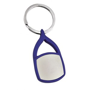 Llavero de Nudo Azul Satinado, Moderno, de Aleación y Metal de Zinc, Ligero, con Logotipo Personalizado Grabado con Láser para Mosquetón y Llaves - Product Image 1
