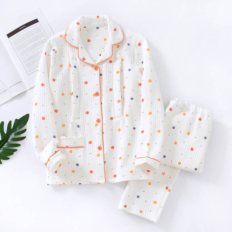 Polka-dot white