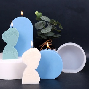 Moldes de jabón con forma de onda geométrica Para Velas, moldes de silicona Para Velas, artículos de decoración <span class=keywords><strong>del</strong></span> hogar, 19 estilos, DM309 - Product Image 2