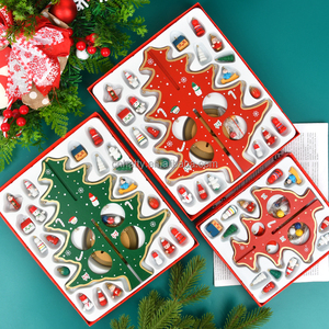 Mini sapin de Noël Hatty, petite décoration de Noël en bois pour bureau, jouet cadeau pour la décoration de chambre, vente en gros d'usine - Product Image 3
