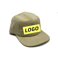 Gorras de Lona Personalizadas al por Mayor para Adultos, Ajustables, de 5 Paneles, con Estilo Deportivo Dobby y Serigrafía