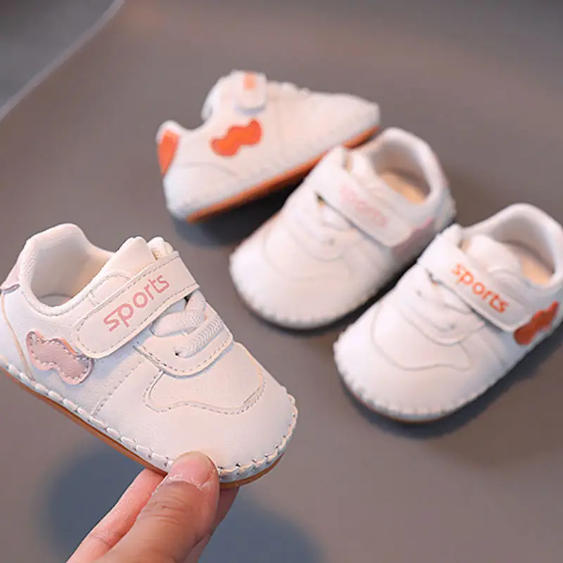 Sapatos unissex de sola macia antiderrapante para bebês, calçados esportivos de ar de alta qualidade para bebês primavera outono
