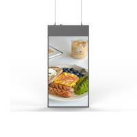 Affichage numérique LCD double face haute luminosité 700 nits pour vitrine intérieure, signalisation numérique pour centre commercial, publicité de détail
