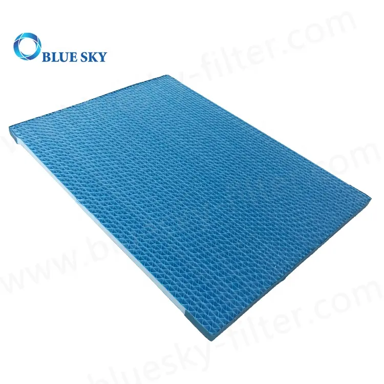 Customized Blue 5mm Aperture 380X280X10mm Panel Replacement Humidifier Wick Filters