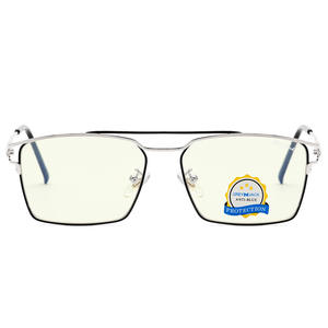 Nouvelles lunettes de vue carrées anti-lumière bleue minimalistes unisexes en métal tendance 50015 - Product Image 3