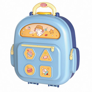 Kids 2 in 1 <b>Kitchen</b> Food Set Pretend <b>Play</b> Toy Doctors Ornaments Colored Clay Tools Pets Desserts Theme Backpack Toy for Children - Product Image 1