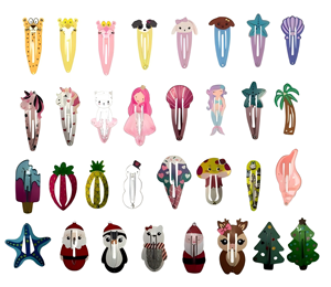 Fermagli per Capelli per Bambine in Stile Coreano, in Lega Metallica Antiscivolo, Durevoli, Colorati, con Animali Cartoon, Regalo per Compleanno e Natale - Product Image 1