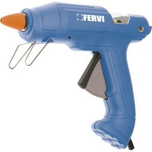 Pistolet à colle chaude automatique Fervi, buse en téflon 7/16 pouces, modèle électrique en plastique pour bricolage 0431 - Product Image 1