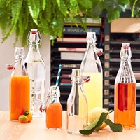 Bouteille en verre pour vin de fruits scellée de 330 ml, 500 ml, 1000 ml avec bouchon à bascule et bouchon à vis hermétique pour la tequila et le vin de liqueur, fermentation
