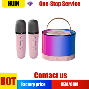 K52 Full LED <b>Light</b> BT Stereo Portable Mini Wireless Microphone Home Singing Karaoke Sound Microphone - Product Image 2