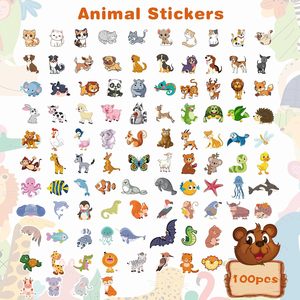Pegatinas para Niños - 100 Pegatinas de Animales Adorables |   Pegatinas para Botellas de Agua, Juguetes, Juegos y Manualidades para Niños - Product Image 2