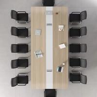 Table de conférence en forme de barre, grande taille, vente en gros d'usine, bureau de réunion personnalisé pour salle de conseil