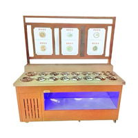 1.6m Chine Usine Sur Mesure Multifonction Refroidisseur De Table Mode De Refroidissement Direct pour Pot Sauce Hotpot Sauce Buffet Malatang Affichage