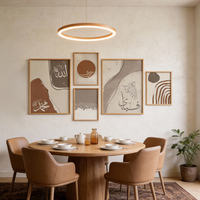 Décoration Murale Personnalisable en Papier avec Citations Islamiques Simples et Calligraphie Arabe – Design Bohème pour la Maison Musulmane – Peinture Artistique pour Salon