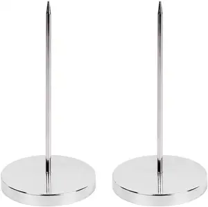 Porte-billets en acier argenté de haute qualité, porte-mémo en acier, porte-reçus, porte-notes, porte-votes, fourchette, accessoire de bureau - Product Image 1