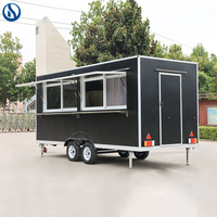 Remorque de cuisine mobile Honlu pour café, en-cas, barbecue et services de restauration à emporter - Food Truck avec cuisine complète