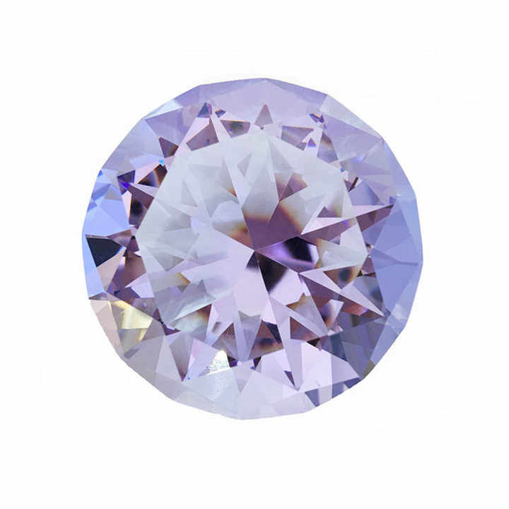 60mm lila de diamantes de cristal Lila pisapapeles gigante joya de feliz cumpleaños boda fiesta favor decoración regalo Juguetes