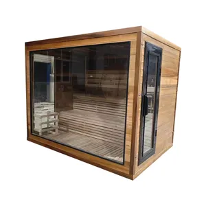 With Factory Latest Hemlock Wood Ozone Steam Outdoor Dry Sauna Room 2 Persons