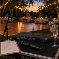 Système de microphone sans fil UHF professionnel 640-690 MHz longue portée 150 m numérique pour scène, karaoké, conférence avec appairage automatique de fréquence