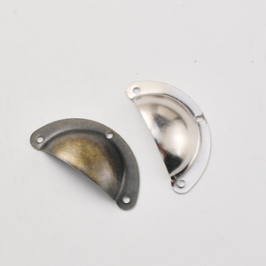 Furniture Handle Oval Iron Cabinet Handle Antique Bronze <b>Silver</b> Plated Durable Chinese Style 301 - Product Image 3