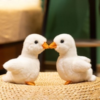 Porte-clés en peluche canard blanc réaliste et mignon, doux et moelleux, tailles personnalisées pour les cadeaux de fête pour enfants ou compagnon confortable