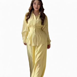 Ensemble pantalon et chemise à manches longues de style turc pour femmes musulmanes, coupe ample, décontracté, toutes saisons - Product Image 1