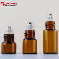 Conteneur rond en verre, couleur ambre, avec couvercle en PP, bouteille de parfum, 2ml, 3ml, 5ml, 6ml, 10ml