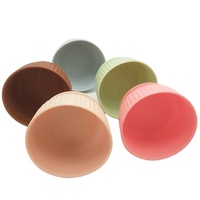 Bol en silicone à rayures pour bébé Vaisselle d'entraînement pour enfants, souple, pliable et antidérapante, personnalisé